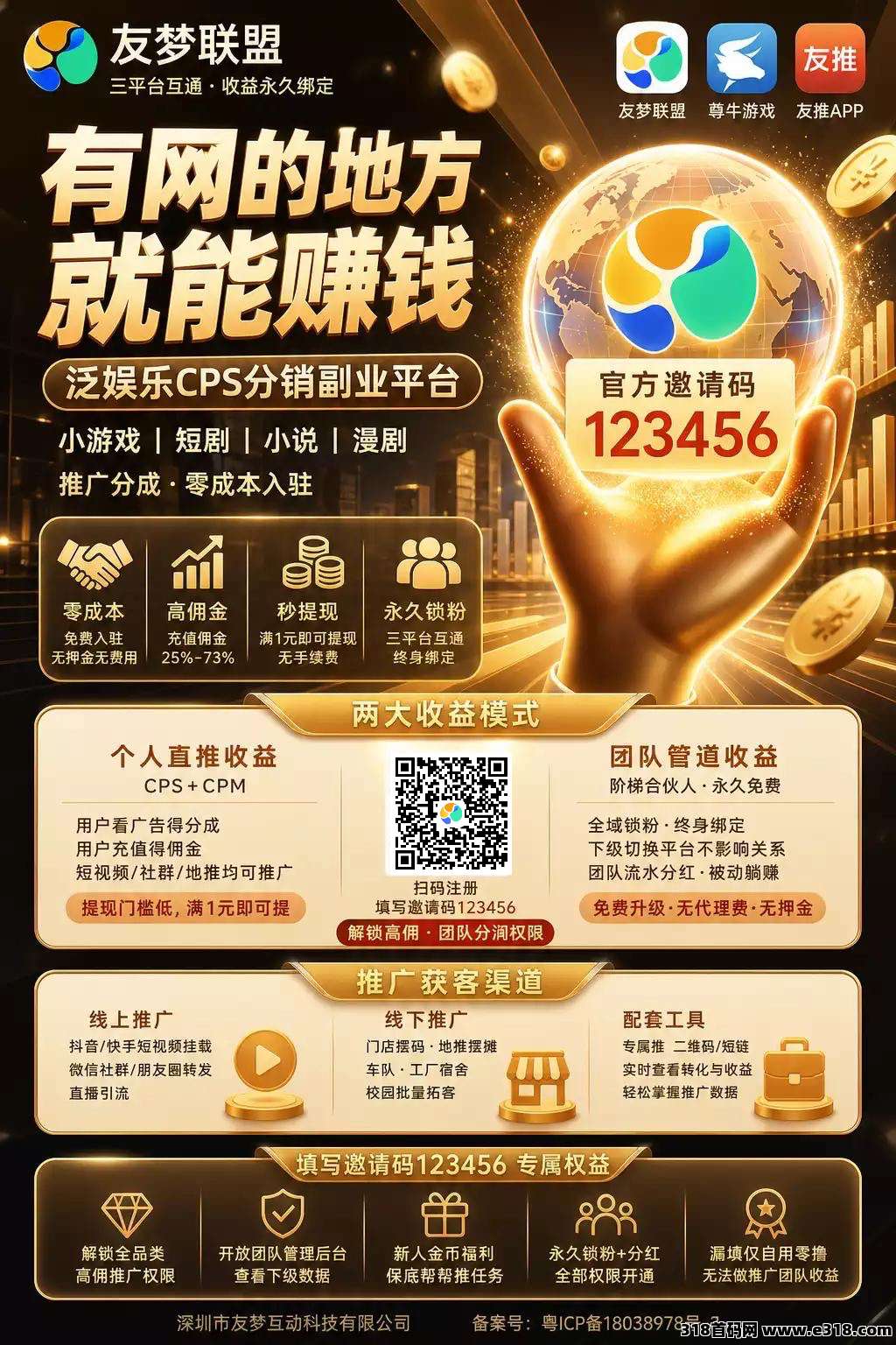 【首码评测】友梦联盟推广靠谱吗：玩法说明、提现门槛与风险提示封面图